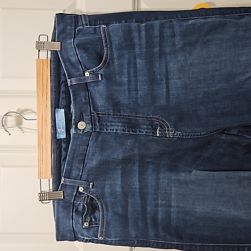 7 for all mankind Kimmie bootcut jeans b(air) denim stretch high rise size 34 - Picture 3 of 6